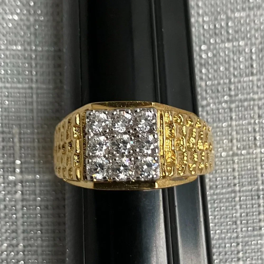 Gold BLING Men's Ring Men's Size 9 NWOT